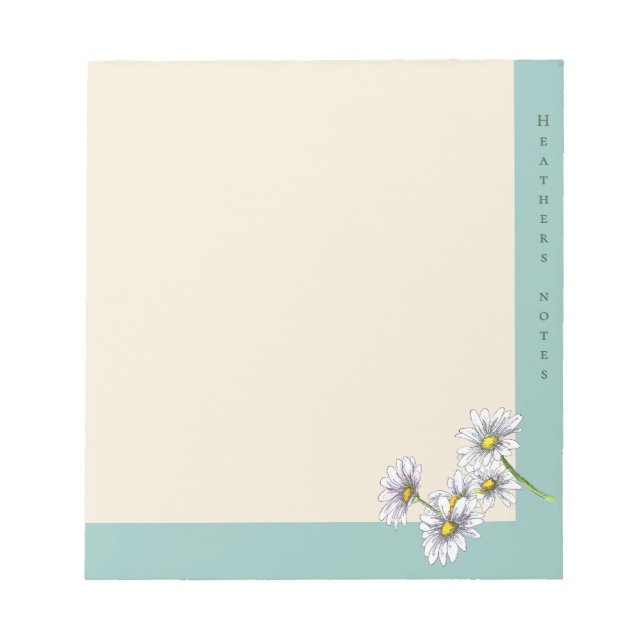 Akvarell Boho Blommig Tusenskönast Julpresent Anteckningsblock (Framsida)