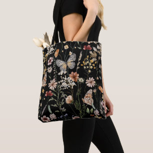 Akvarell Boho Blommig Tygkasse