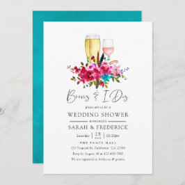 Akvarell Boho Chic Blommiga Drycker Innan I Do Inbjudningar