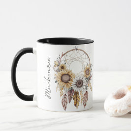 Akvarell Boho Drömfångare Mugg