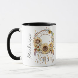 Akvarell Boho Drömfångare Mugg