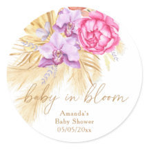 Akvarell boho pampasgräs - Bebisshower