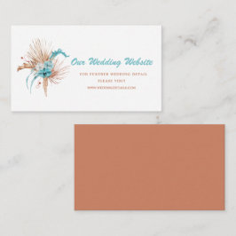 Akvarell Boho Terrakotta Blommig Bröllopswebbplats Tilläggskort