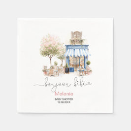    Akvarell bonjoor bebe  baby shower Pappers Tall Pappersservett