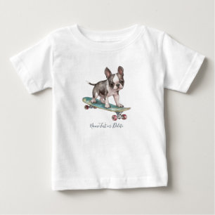 Akvarell Boston Terrier T-Shirt