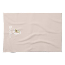Akvarell botanisk beige initial monogram