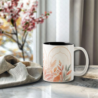 Akvarell Botaniska blad Elegant KaffeMugg