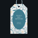 Akvarell Botaniska Davidstjärnan Bar Mitsva Presentetikett<br><div class="desc">Perfekt presenttagg för partygåvor på bat mitzvah, bar mitzvah eller andra judiska firanden! Handgjord akvarellkonst för dig på framsidan och baksidan! HELT ANPASSNINGSBAR! Klicka på " Anpassa" ovan för att redigera texten. Klicka på "Redigera med hjälp av designverktyg" för att justera typsnitt, färger och placeringar och för att ta bort...</div>