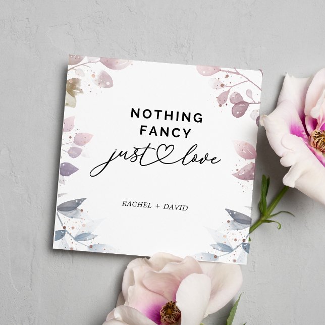 Akvarell Botaniska Flyktäktenskapskort Inbjudningar (Skapare uppladdad)