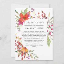 Akvarell Bröllop med Vilda Blommor - Reducerad Gäs Meddelande