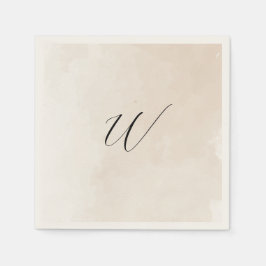 Akvarell Bröllops Initial Servett