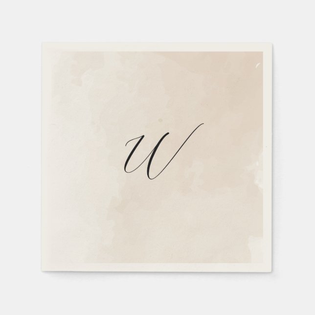 Akvarell Bröllops Initial Servett (Framsidan)