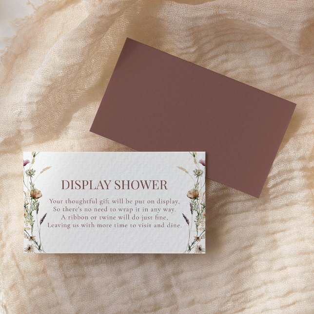Akvarell Bröllopsdisplay för vildblommor Shower Tilläggskort (Skapare uppladdad)