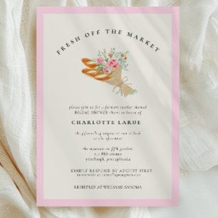 Akvarell Bröllopsdusch Fresh Off the Market Inbjudningar