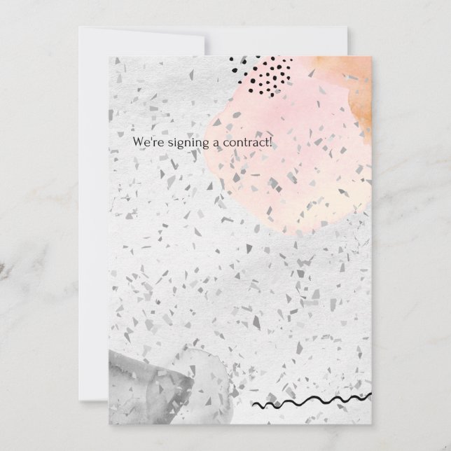 akvarell bröllopsinbjudan inbjudningar (Framsida)