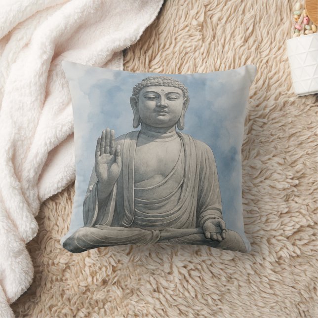Akvarell Buddhastrid Tränings- och Kuddvar – Dekor Kudde (Filt)