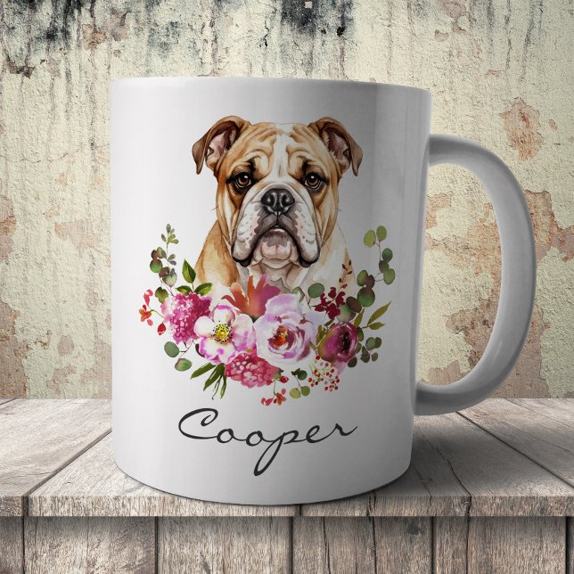 Akvarell Bulldog Kaffemugg (Skapare uppladdad)