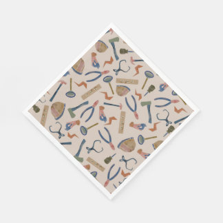 Akvarell Byggverktyg Pappersservetter