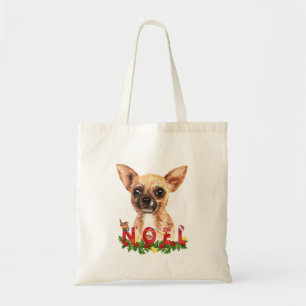 Akvarell Chihuahua Noel jul Tygkasse