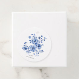 Akvarell Chinoiserie blommig Gåvor Etiketter