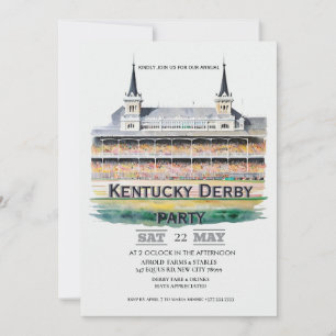 Akvarell Churchill Downs Tvillingtorn Kentucky De Inbjudningar
