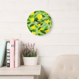 Akvarell Citron 3 Stor Klocka