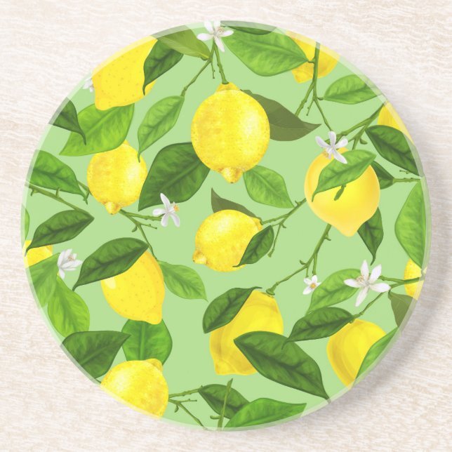 Akvarell Citron 3 Underlägg (Framsidan)