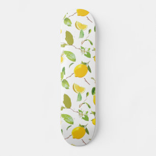 Akvarell Citron & blad 2 Mini Skateboard Bräda 18,5 Cm