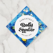 Akvarell Citron Citrus Amalfi Kusten Bröllopsdusch