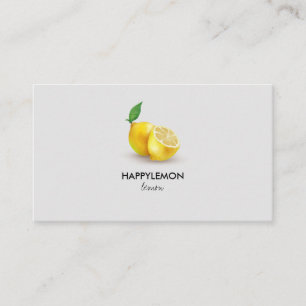 Akvarell Citron citrus lime Visitkort