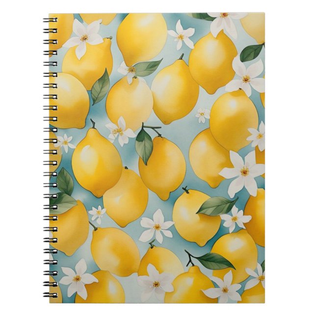 Akvarell Citron/frukt  Anteckningsbok (Framsidan)
