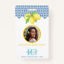 Akvarell Citron Medelhavsplattor Logo Foto ID