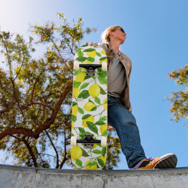 Akvarell Citron Mini Skateboard Bräda 18,5 Cm (Utomhus 1)