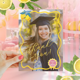 Akvarell Citron Nyutexaminerad Foto Klass 26 Tack Kort