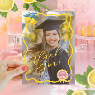 Akvarell Citron Nyutexaminerad Foto Klass 26 Tack Kort