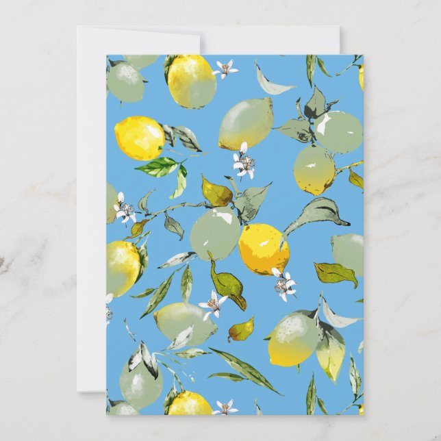 Akvarell citroner 27 spara datumet (Framsida)