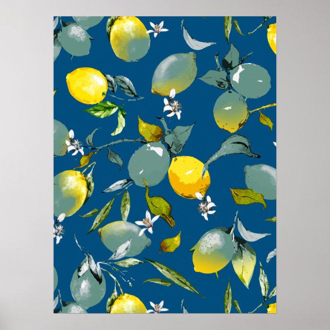 Akvarell citroner 29 poster (Framsidan)