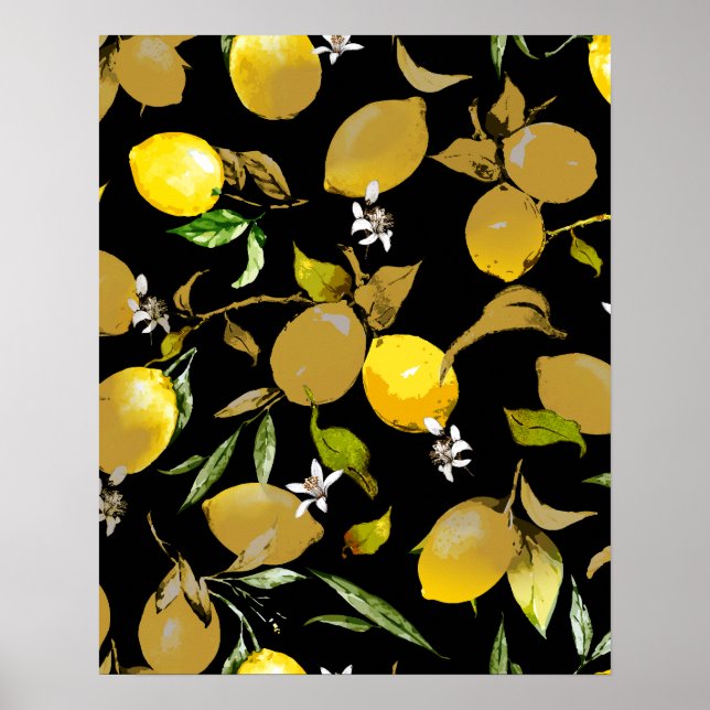Akvarell citroner 31 poster (Framsidan)