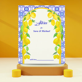 Akvarell Citroner Amalfi Bröllop