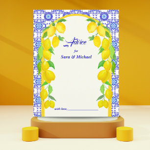 Akvarell Citroner Amalfi Bröllop