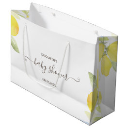 Akvarell Citroner Bebis Shower