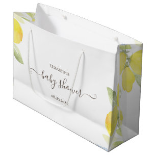 Akvarell Citroner Bebis Shower