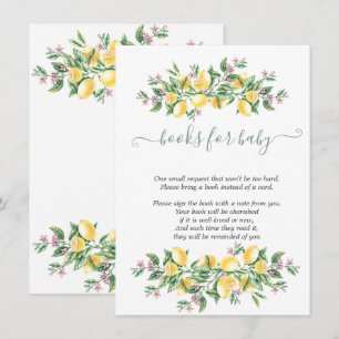 Akvarell Citroner Botaniska Blommor Tilläggskort