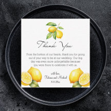 akvarell citroner limoncello bröllop tack