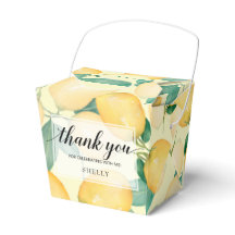 Akvarell Citroner och blad Tack