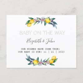 Akvarell Citroner Oliver Meddelande Vykort