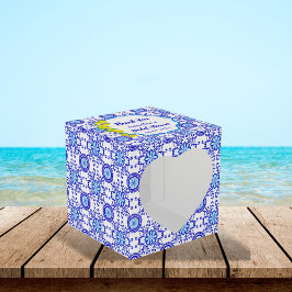 Akvarell Citroner Positano Amalfi Kakel Bröllop  Presentaskar