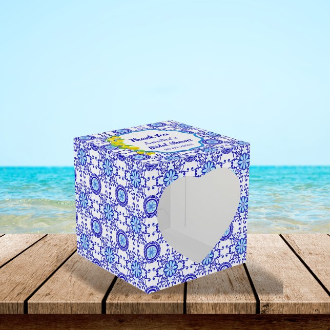 Akvarell Citroner Positano Amalfi Kakel Bröllop  Presentaskar (Skapare uppladdad)