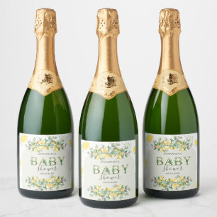Akvarell Citroner Ram Baby Shower