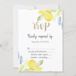 Akvarell Citroner RSVP Inbjudan